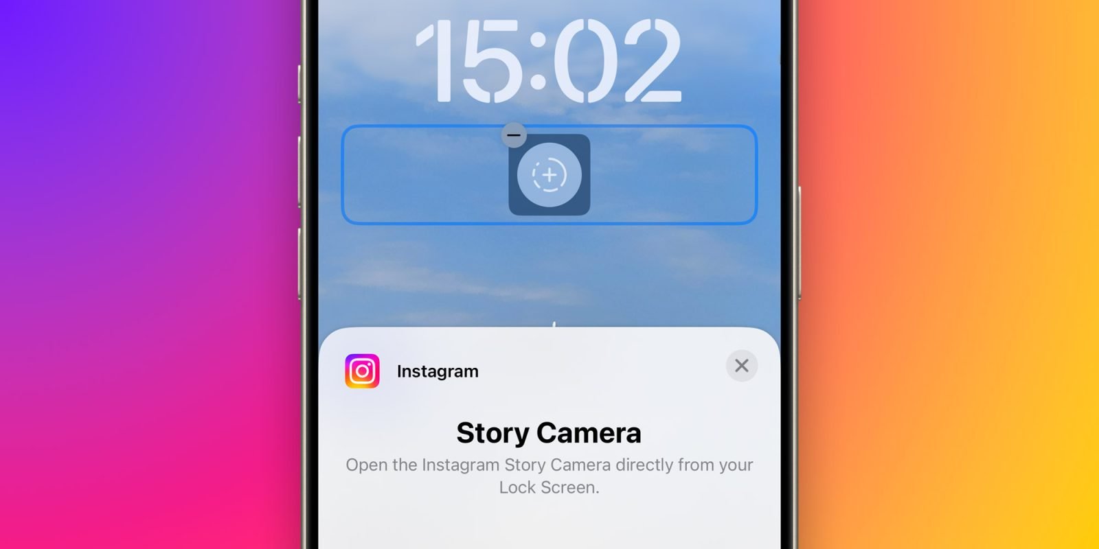 Instagram rolling out widget that opens the Story Camera right from the Lock Screen