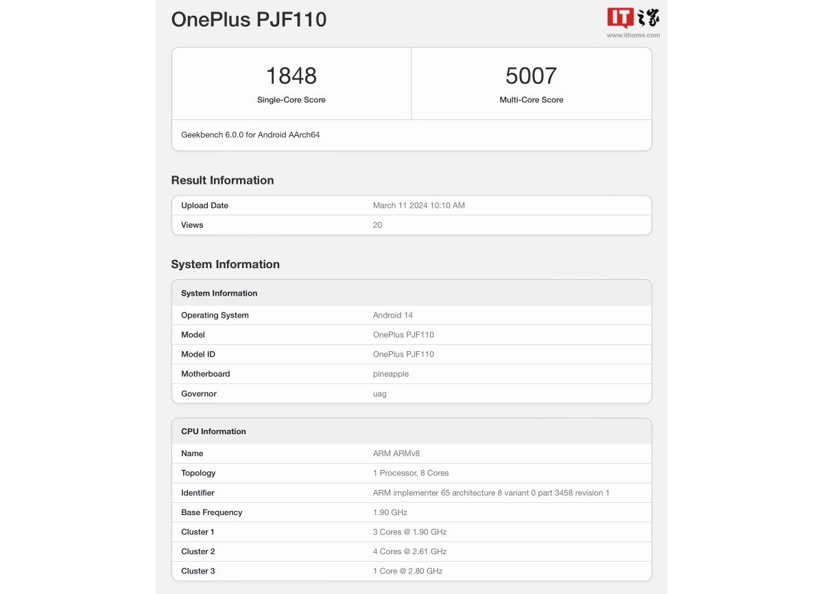 OnePlus Ace 3V benchmarked with the Snapdragon 7+ Gen 3 at the helm