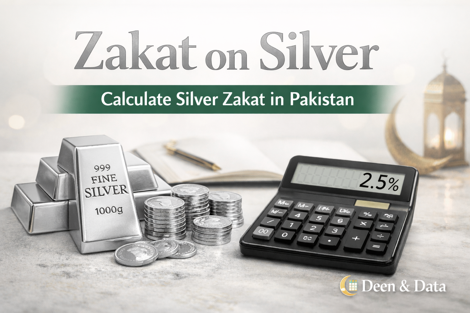 Zakat on silver calculator to calculate silver Zakat in Pakistan according to Nisab
